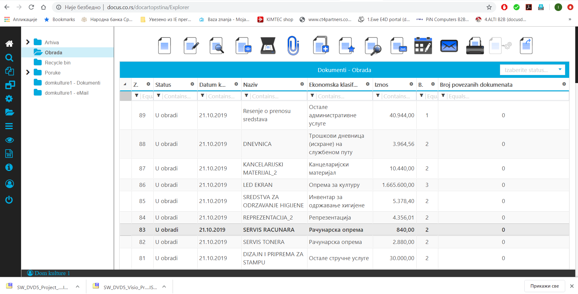 DocArt modul opštinske finansije